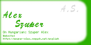 alex szuper business card